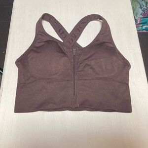 Vina Seamless Rihanna Zipper Bra in Brown Women’s XL